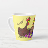 Illustration des Cartoon von Strickhühnern Milchtasse (Linke Ecke)