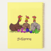 Illustration des Cartoon von Strickhühnern Planer (Rückseite)