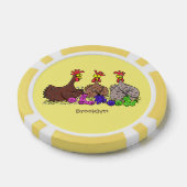 Illustration des Cartoon von Strickhühnern Pokerchips (Einzeln)