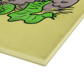 Illustration des Cartoon von Strickhühnern Schneidebrett (Ecke)