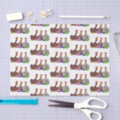 Illustration des Cartoon von Strickhühnern Seidenpapier (Handwerk)