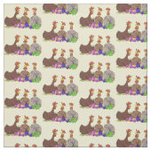 Illustration des Cartoon von Strickhühnern Stoff (Muster)