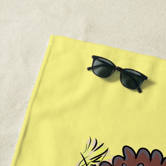 Illustration des Cartoon von Strickhühnern Strandtuch (Beispiel)