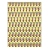 Illustration des Cartoon von Strickhühnern Tischdecke (Vorderseite)