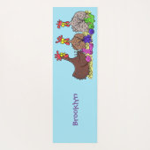 Illustration des Cartoon von Strickhühnern Yogamatte (Rückseite)