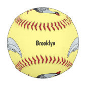 Illustration des Cartoon von Vögeln Baseball (Rückseite)