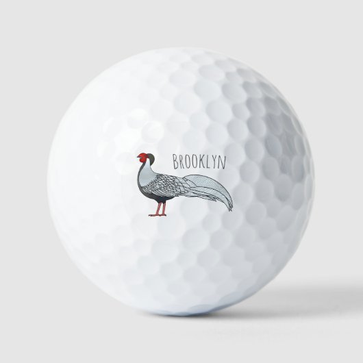Illustration des Cartoon von Vögeln Golfball (Vorderseite)