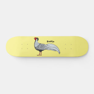 Illustration des Cartoon von Vögeln Skateboard