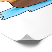 Illustration des Cartoon von Wildvögeln Poster (Ecke)