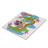 Illustration des chinesischen Drachefliegens Fliese (Seite)