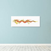 Illustration des chinesischen Drachen Leinwanddruck (Insitu (Holzboden))