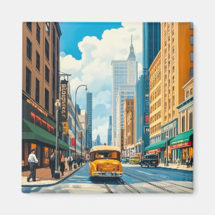 Illustration des City Streets Magazine Magnet