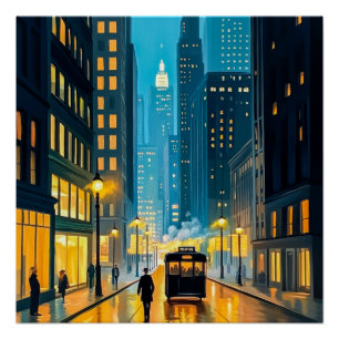 Illustration des City Streets Magazine Poster