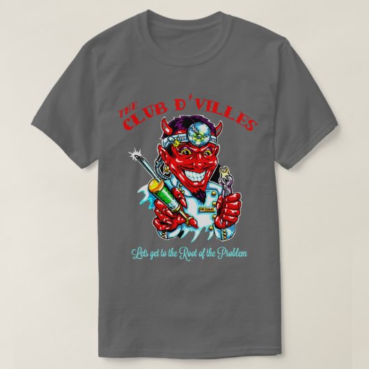 Illustration des Dentist Devil T-Shirt (Design vorne)