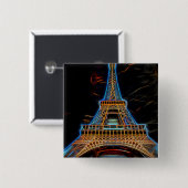 Illustration des Eiffelturms - Paris, Frankreich Button (Vorne & Hinten)