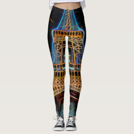 Illustration des Eiffelturms - Paris, Frankreich Leggings