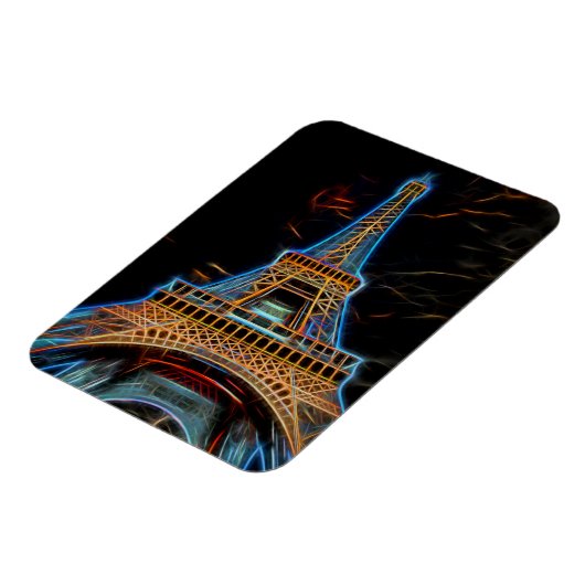 Illustration des Eiffelturms - Paris, Frankreich Magnet (Linke Seite)