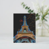 Illustration des Eiffelturms - Paris, Frankreich Postkarte (Stehend Vorderseite)