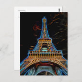 Illustration des Eiffelturms - Paris, Frankreich Postkarte (Vorne/Hinten)