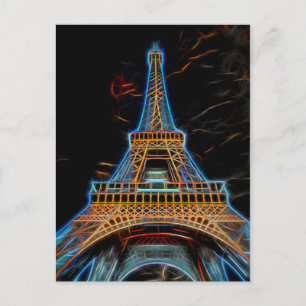 Illustration des Eiffelturms - Paris, Frankreich Postkarte