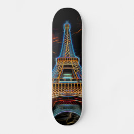 Illustration des Eiffelturms - Paris, Frankreich Skateboard