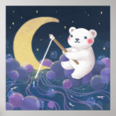 Illustration des Eisbären-Traums Poster (Vorne)