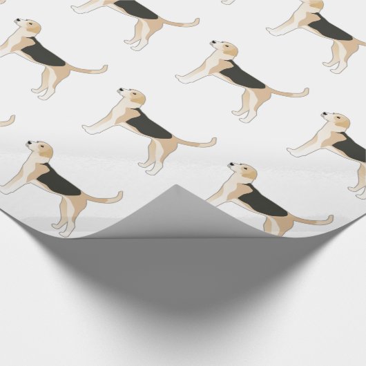Illustration des englischen Foxhound Hundes Geschenkpapier (Ecke)