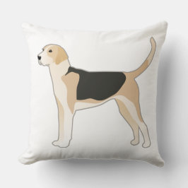Illustration des englischen Foxhound Hundes Kissen