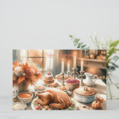 Illustration des Erntedanks Wasserfarbe Briefpapier (Stehend Vorderseite)