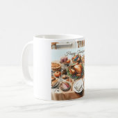 Illustration des Erntedanks Wasserfarbe Kaffeetasse (Vorderseite Links)