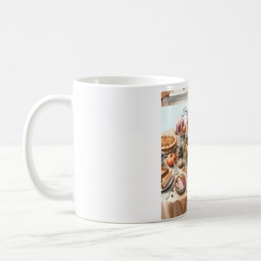 Illustration des Erntedanks Wasserfarbe Kaffeetasse (Links)