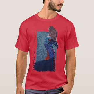 Illustration des exotischen Cassowary Bird T-Shirt