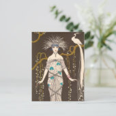 Illustration des extravaganten Abends Postkarte (Stehend Vorderseite)