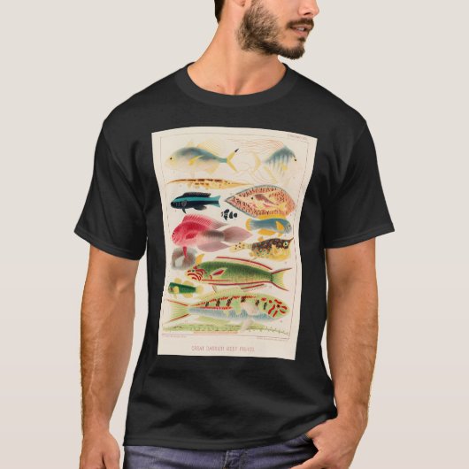 Illustration des Fischfangs des Great Barrier Reef T-Shirt (Vorderseite)