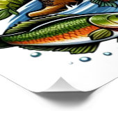 Illustration des Fischlebens Poster (Ecke)