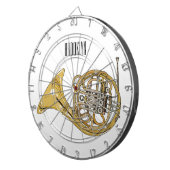 Illustration des französischen Horns von Cartoon Dartscheibe (Vorderseite rechts)