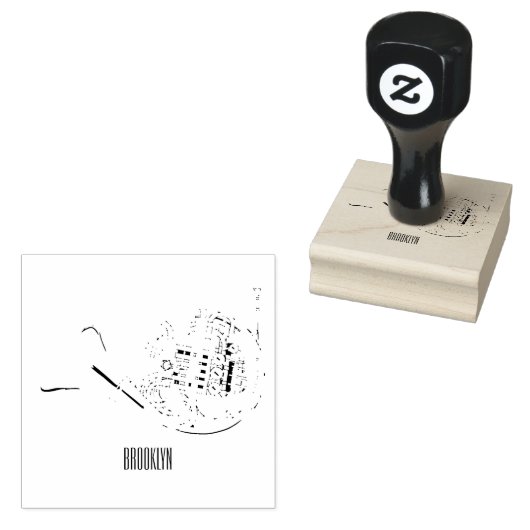 Illustration des französischen Horns von Cartoon Gummistempel (Stempel)