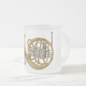 Illustration des französischen Horns von Cartoon Mattglastasse (VorderseiteRechts)