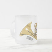 Illustration des französischen Horns von Cartoon Mattglastasse (Vorderseite Links)