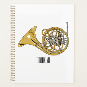 Illustration des französischen Horns von Cartoon Planer