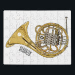 Illustration des französischen Horns von Cartoon Puzzle<br><div class="desc">Illustration des französischen Horns von Cartoon</div>