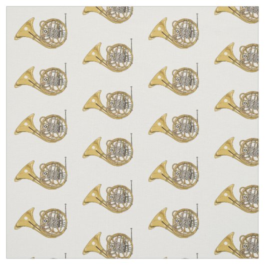 Illustration des französischen Horns von Cartoon Stoff (Muster)