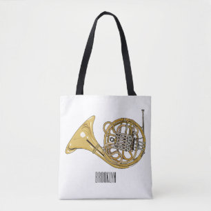 Illustration des französischen Horns von Cartoon Tasche