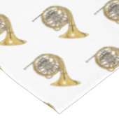 Illustration des französischen Horns von Cartoon Tischdecke (Schrägansicht)