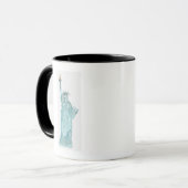 Illustration des Freiheitsstatuen Tasse (Vorderseite Links)