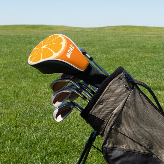 Illustration des frischen Orangensafts von Zitrone Golf Headcover (In SItu)