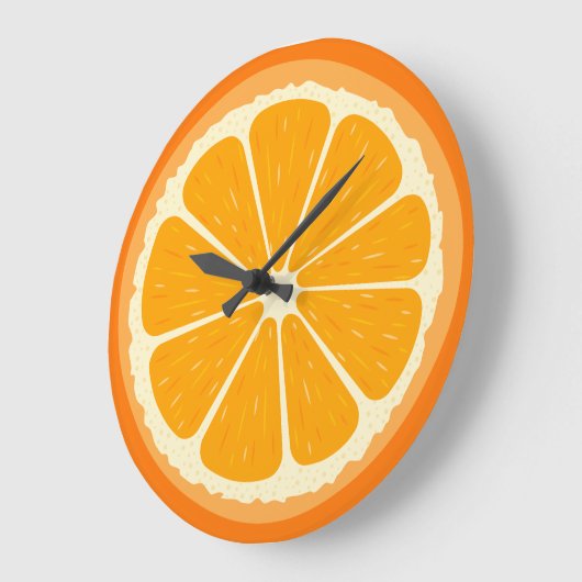 Illustration des frischen Orangensafts von Zitrone Große Wanduhr (Winkel)