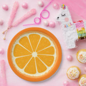 Illustration des frischen Orangensafts von Zitrone Pappteller (Party)