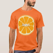 Illustration des frischen Orangensafts von Zitrone T-Shirt (Vorderseite)