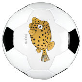 Illustration des Gelben Boxfischs-Cartoon Fußball (Gedreht)
